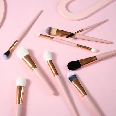 China Angular Blush Wholesale Goat Hair Makeup Brush Cooper Tube Foundation Makeup Brushes for sale