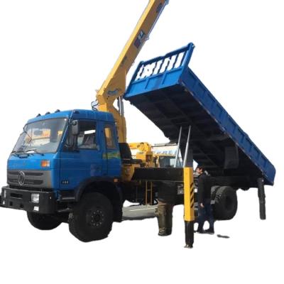 China New Models SQS250-5 10 Ton 4x2 4x4 Dump Truck CRANE Chinese Crane TRUCK with Telescopic Cranes for sale