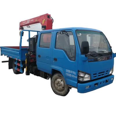 China TRUCK CRANE 4x2 mini crane truck mounted with 2 to 5 ton crane factory supplying cheap truck crane for sale for sale