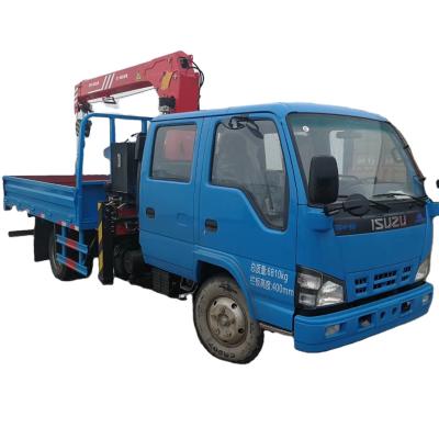 China TRUCK CRANE 1SUZU 4x2 6 Wheels Truck-mounted Crane Truck 3.5 Ton Mounted Crane With Hydraulic Straight Telescopic Lift 3.5t Boom For Sale for sale