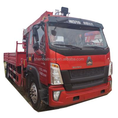 China TRUCK CRANE Sinotruk HOWO 8 Ton Truck Mounted Crane Truck-Mounted Crane Truck With Hydraulic Boom Crane for sale