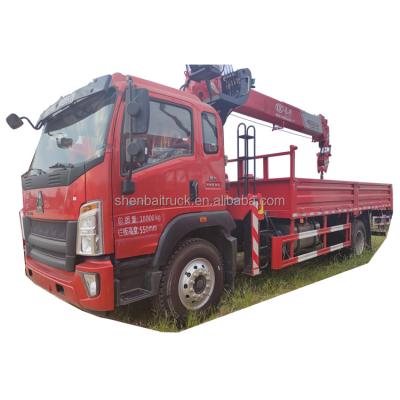 China TRUCK CRANE Sinotruk HOWO 8 Ton Truck Mounted Crane Truck-mounted Crane Truck With Hydraulic Crane for sale