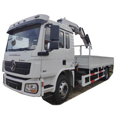 China TRUCK CRANE SHACMAN 8 Ton Truck Mounted Crane Truck-mounted Crane Truck Crane With Hydraulic Knuckle for sale