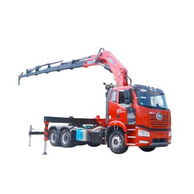 China 45 Ton Tractor TRUCK CRANE Good Quality FAW 2m 25ton 35 40 With Crane Truck Mounted Knuckle Boom Lifting Crane for sale