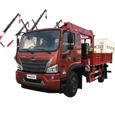 China TRUCK CRANE FOTON 6 wheels truck with lifting crane 3.9m wheelbase boom truck goods crane truck for sale for sale