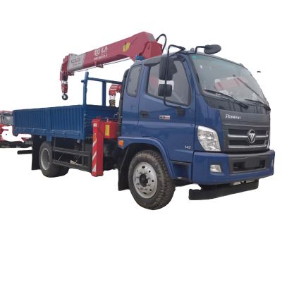 China TRUCK CRANE 3 ton 4 ton 5 ton 6 ton 7 ton boom truck FOTON crane truck factory price truck mounted crane for sale