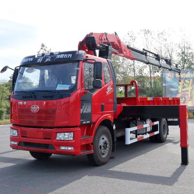 China Factory ShenBai Crane 12 TON Folding Arm Crane FAW 4X4 Supply Truck Directly With Mini Crane Car For Sale for sale