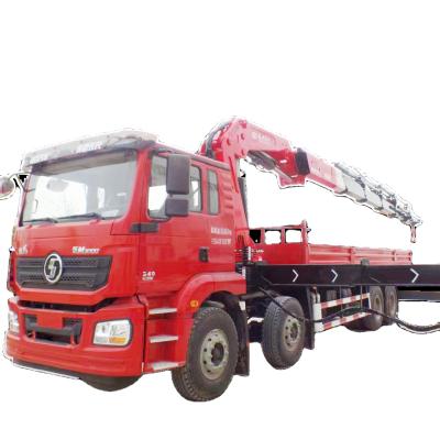 China Official Shenbai CRANE TRUCK 20 25 Ton Knuckle Boom Truck Mounted Crane Arm Shacman Hydraulic Foldable Truck for sale