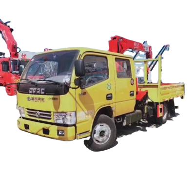 China TRUCK CRANE Cheap Price 3.5Ton Small Truck Mounted Crane Lorry Loader Hydraulic Double Row Crane for sale