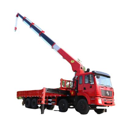 China TRUCK CRANE Hot Sale Telescopic Straight Boom Cranes Truck-Mounted 16 Tons Hydraulic With Cargo Box for sale