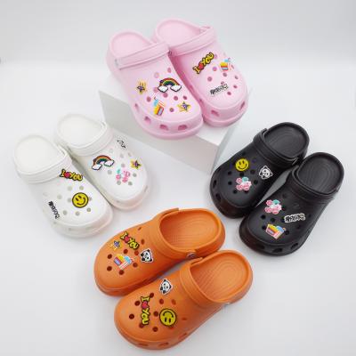 China Fashion Trend Selling Cartoon Clog Shoes Decoration Wholesale PVC Hot Shoe Lovely Custom Design Garden Sandals For Women for sale