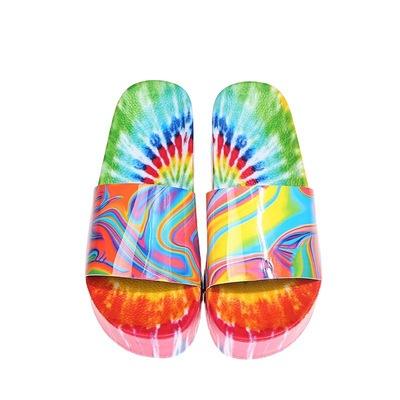 China 2021 New Design Women's Slippers Fashion Trend Selling Fashion Trend Women's Outdoor Wear Sandal Thick Single Tie Dye Large Size Hot For Women for sale