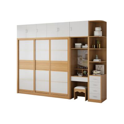 China (Other)Adjustable Storage Bedroom Furniture Wardrobe Closet Cloth Clothes Weather White Wooden Packing Style Modern PCS Board Adjustable Color for sale