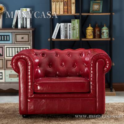 China Sofa Bed Living Room Single Seater Sofa Armchair Style Chesterfield Sofa Tufted Couch Lounge for sale