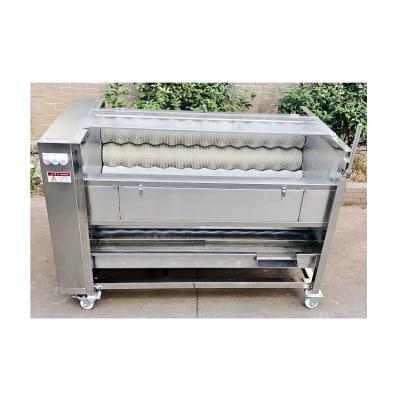 China Root vegetable high efficiency fruit and vegetable roller washing machine potato washing and peeling machine for sale