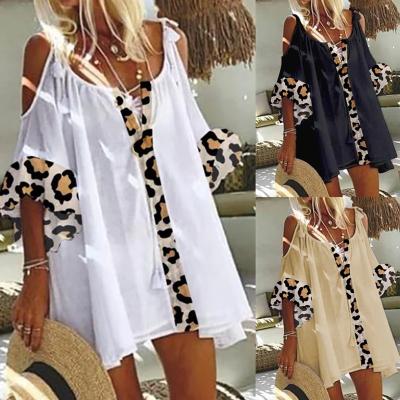 China Women's Summer Loose Shirts Breathable Leopard Print Casual Women's Hot Style T-shirts Plus Size Tees for sale