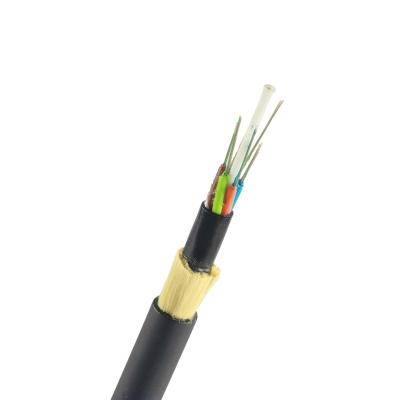 China Aramind Wire 150m Self-supporting ADSS Core Fiber Optic Cable Singlemode Double 24 48 Jacket Indoor Horizontal And Vertical Cabling Aerial Span for sale