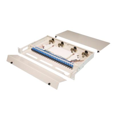 China High Quality Fixed FTTH 1U 2U 3U ODF Fiber Optic Distribution Box SC Port Rack 48 Terminals LC Mounted Patch Panel 24 Port for sale