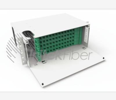 China High Density FTTH ODF Unite Panel Box 4U Rack Mount 72 Port Fiber Optic Distribution Frame ODF Cabinet for sale