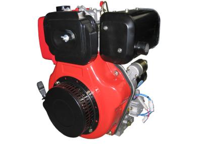 China Red color High Performance Diesel Engines 1 cylinder air cooled electric start for sale