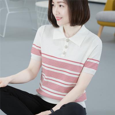 China Breathable High Quality Sports And Leisure Stripes Female Sweaters for sale