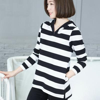 China 2021 Autumn New Arrival Jumpers Knit Striped Loose Anti-wrinkle Ladies Sweater Pullover Sweaters for sale