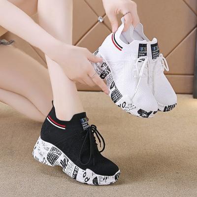 China Fashion Trend Ladies Custom Platform Walking Shoes Fashion Personality White Sports Shoes for sale