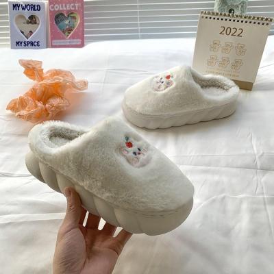 China Cotton indoor slippers cartoon fashion trend winter lady non-slip slippers. for sale