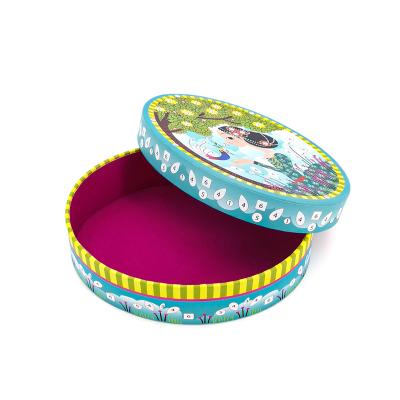 China Mache Recyclable High Quality Paper Box Suppliers Decorative Oval Oval Paper Box Suppliers Oval Jewelry Box for sale