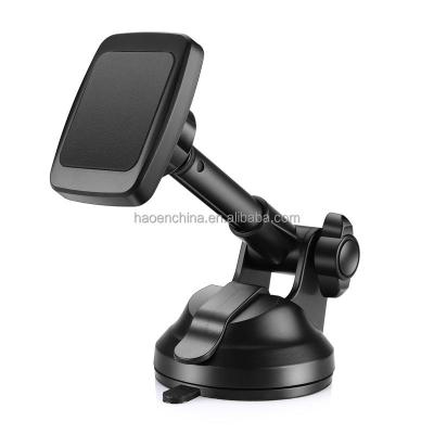 China Adjustable Magnetic Arm Windshield Rectangle Car Dashboard Strong Suction Mobile Phone Car Mount Long With Gel Sticky Pad for sale