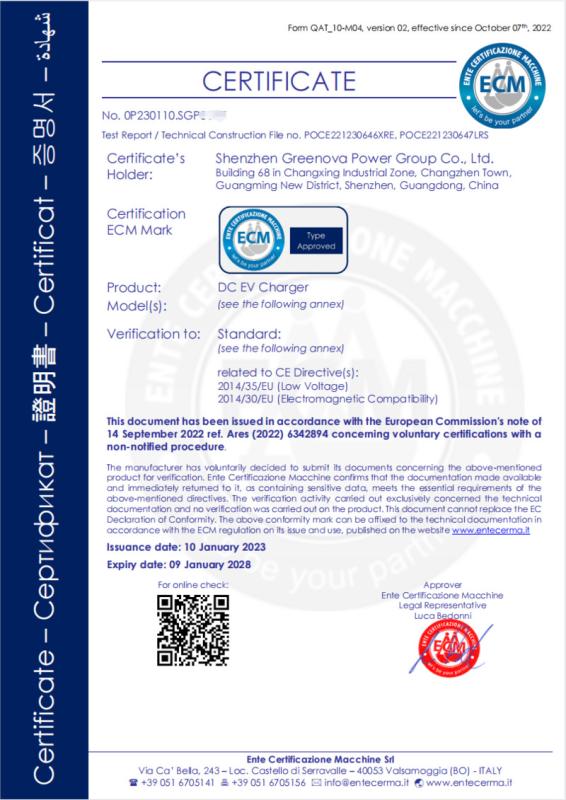 CE - Shenzhen Greenova Power Group Co., Ltd.