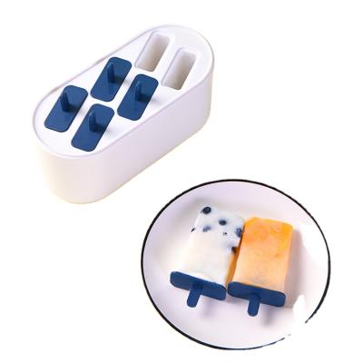 China 6 Pcs Viable By One Plastic Ice Cream Mold DIY Food Grade Mold Easy Ice Cream Box Popsicle Mold for sale