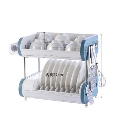 China New Design Viable Dish Racks 2 Layers Dish Drainer Rack High Quality Dish Drying Rack for sale