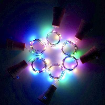 China Bottle Cork Lights Cork Light 10 Color LR44 Pack 30 LED DIY Multi Bottle Battery Operated Cork Light For Wedding Party for sale