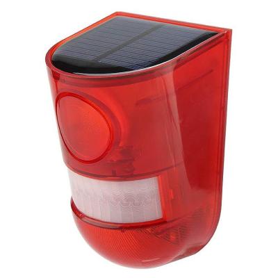 China Human Body Sensor Smart Alarm 110db 6LED Solar Powered Solar Powered Flashing Warning Lamp for Farm, Outdoor for sale