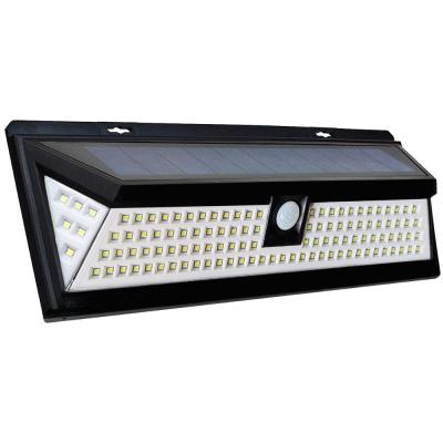 China 2019 NEW PRODUCT Waterproof Wider Lighting Polycarbonate Motion Sensor 118 LED Solar Outdoor Wall Light For Garden for sale