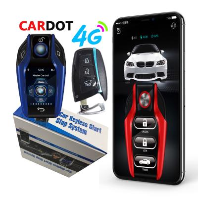 China Expedition KOL Cardot 4G App Start Stop Drop Remote Car Alarm Keyless Entry Push Engine Start Stop Smart Key Car for sale