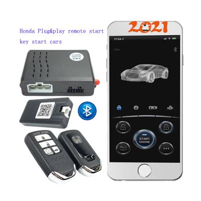 China Remote Start Stop Engine Drop Shipping KOL Cardot Plug & Play Remote Control Stop Push Button Engine Start Keyless Car+Alarms BT Entry System For Honda for sale