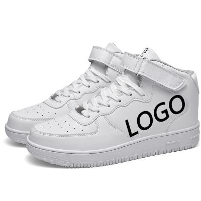 China Cushioning Force One Brand Air Skateboard Sneaker AF1 Logo Air Force One Custom Shoes Women Hot Unisex Black White Mid Top Mens Shoes for sale