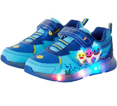 China Usb Kids Shark Shoes High Quality LACELESS Tennis Shoes, LED Light Shoes, Flash Shoes for sale