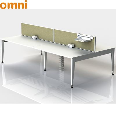 China Multi-Dimensional Omni Extendable Modern Appearance 4 Person Office Furniture Desk Expandable Table for sale