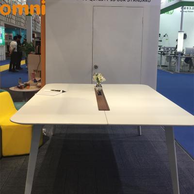 China extendable white square conference table for office furniture for sale