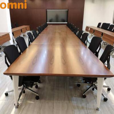 China Contemporary Executive Cheap Square White Modular Meeting Room Wood Table Chairs for sale