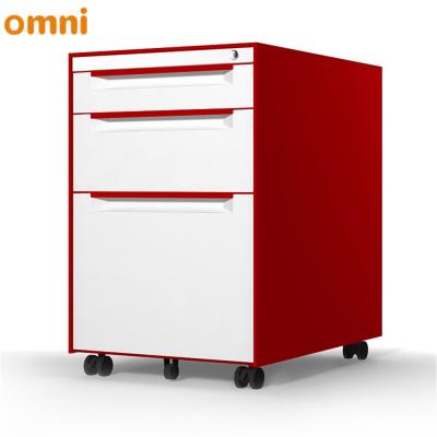 China 3 drawer metal pedestal expandable mobile cabinet/mobile pedestal filing cabinet/desk cabinet for sale