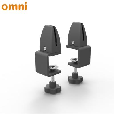 China Promotes Safe Social Distance Between People HMA83 Desk L-Shape Aluminum / Zine-Alloy Screen Cheap Partition Side Mount Clamp Clip for sale