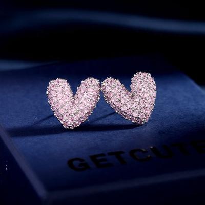 China CLASSIC New Fashion Overstated Fashion Heart Crystal Earrings Party Gift Luxury Jewelry for sale