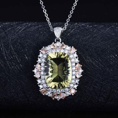 China Vintage Fashion Zircon Necklaces For Women Statement Chain Wedding Valentine's Day Gifts/Party Necklace for sale