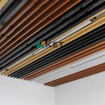 China Artistic Ceilings Aluminum Suspended Linear Wood Partition Ceiling Tile for sale