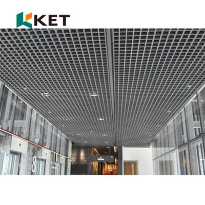 China Artistic Ceilings Low Price Open Cell Grid Aluminum Metal Grill Suspended Decorative Ceiling for sale