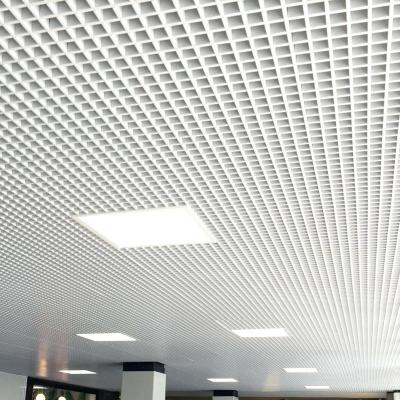 China Artistic Wood Ceilings Design Aluminum Grid Ceiling And Aluminum Grill Office Ceiling for sale